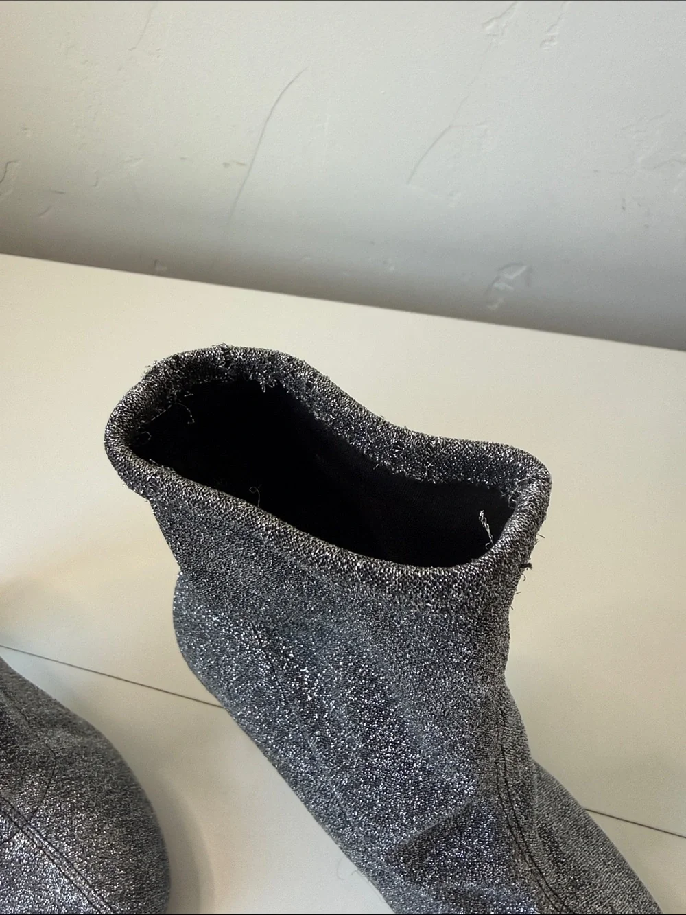 Michael Kors Sparkle Knit Ankle Boots - Silver